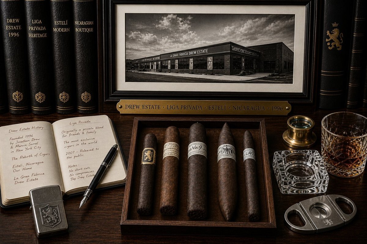 Drew Estate Liga Privada series in editorial display